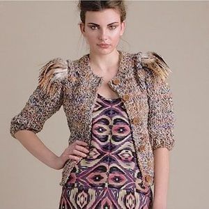 James Coviello for Anthropologie feather cardigan